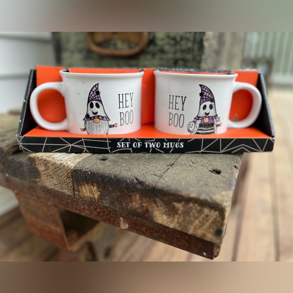 Halloween Gnome Boo Mug Set